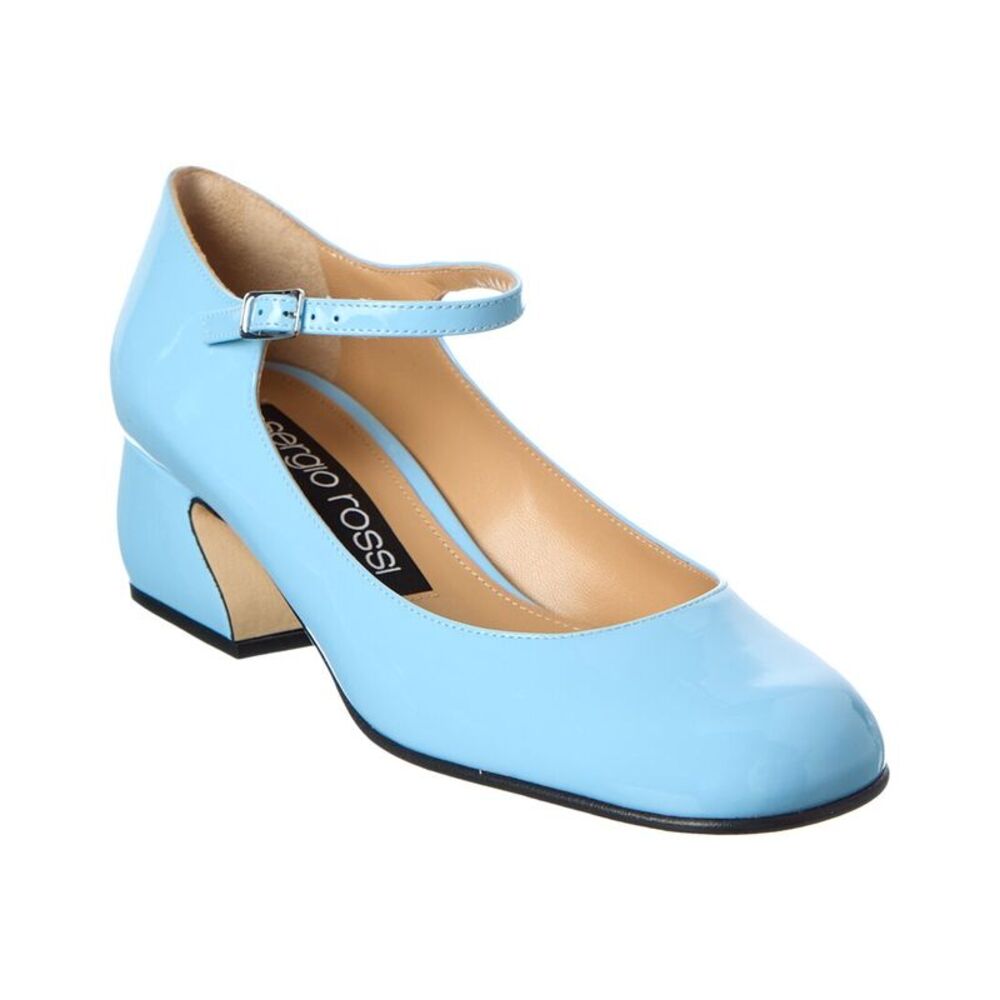 Sergio Rossi 45 Patent Pump, Blue